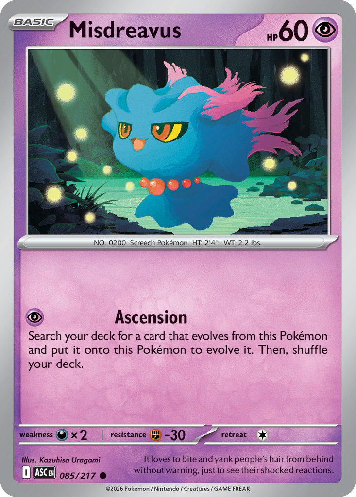 Misdreavus (85/217) - Ascended Heroes (ASC)