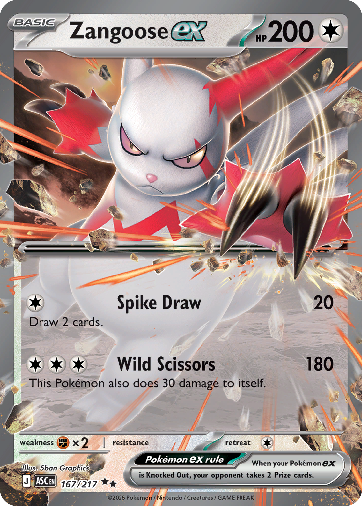 Zangoose ex (167/217) - Ascended Heroes (ASC)