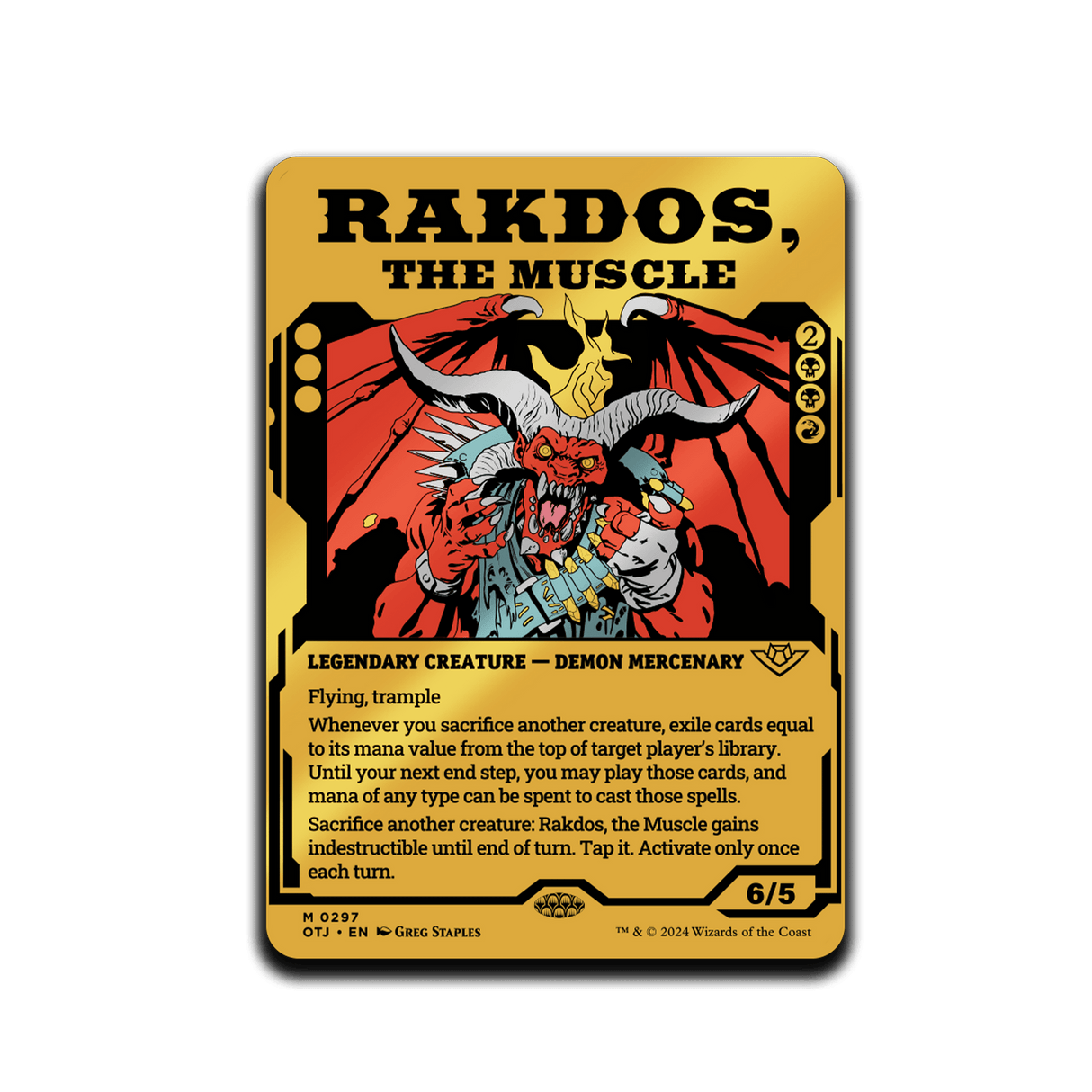 Outlaws of Thunder Junction - Pinfinity Limited Edition AR-Enhanced Pin (Rakdos, The Muscle) - Outlaws of Thunder Junction (OTJ)