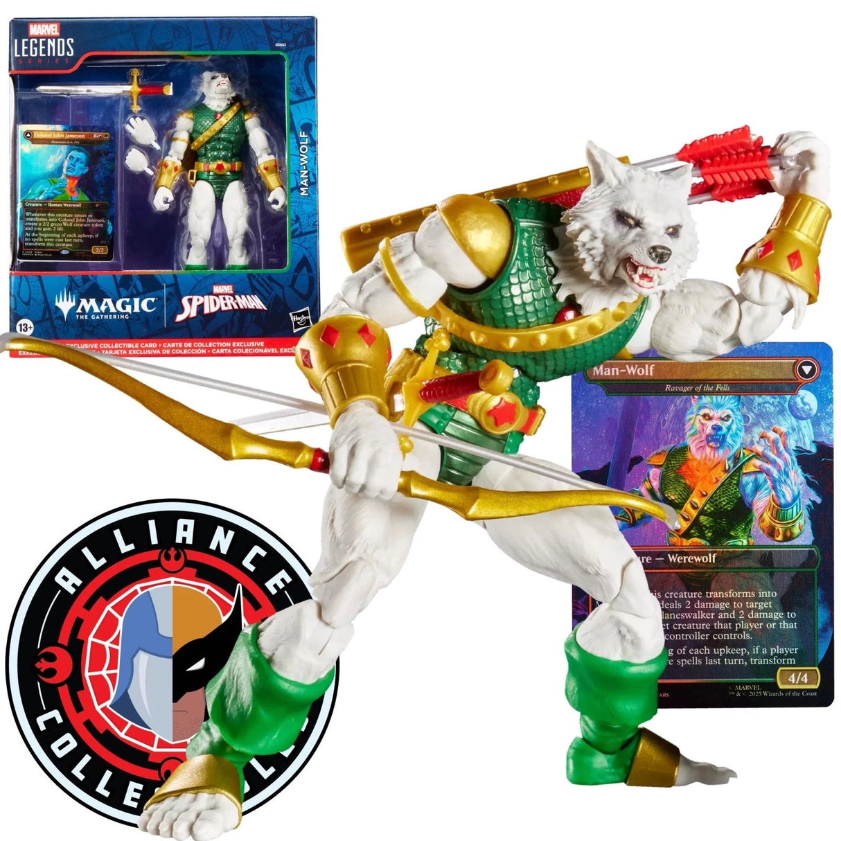 Marvel Legends MTG SPIDER-MAN 6" Hasbro Figure - MAN-WOLF