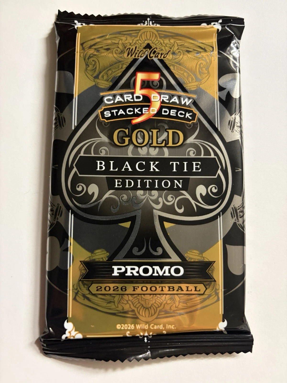 2026 Wild Card Football Stacked Deck Black Tie Edition Hobby Pack