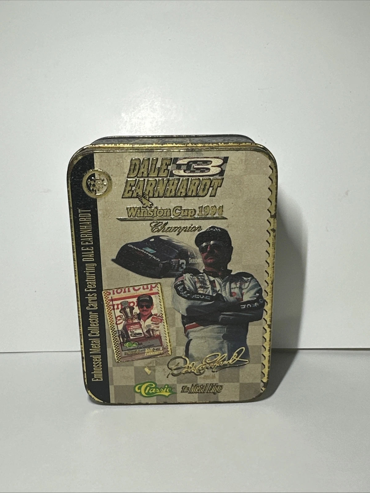 1994 Classic Dale Earnhardt Winston Cup Metal Edge Tin