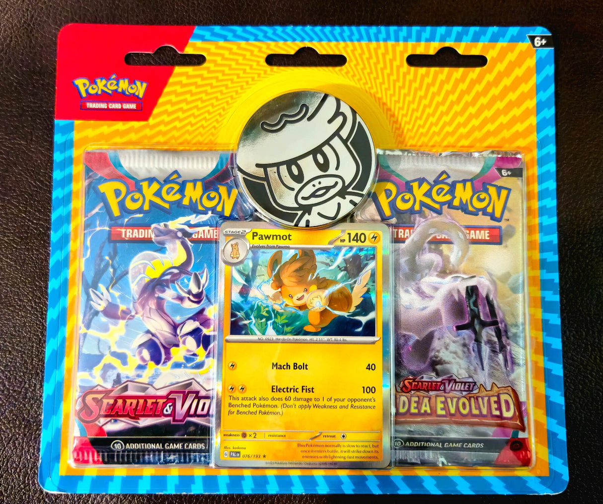 Pokémon Scarlet & Violet + Paldea Evolved Blister Pack Pawmot Promo