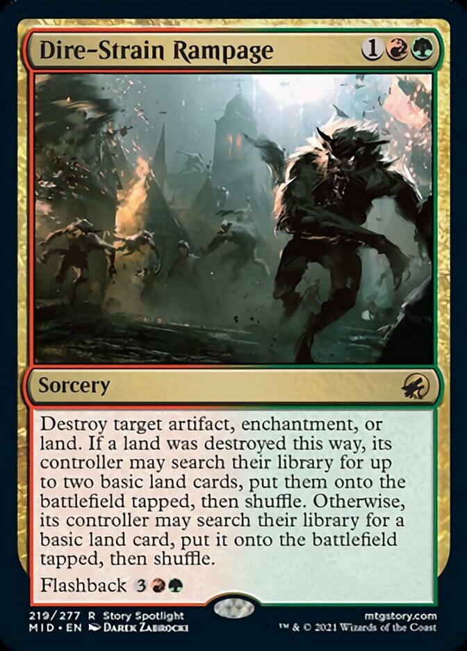 Dire-Strain Rampage - Innistrad: Midnight Hunt (MID)