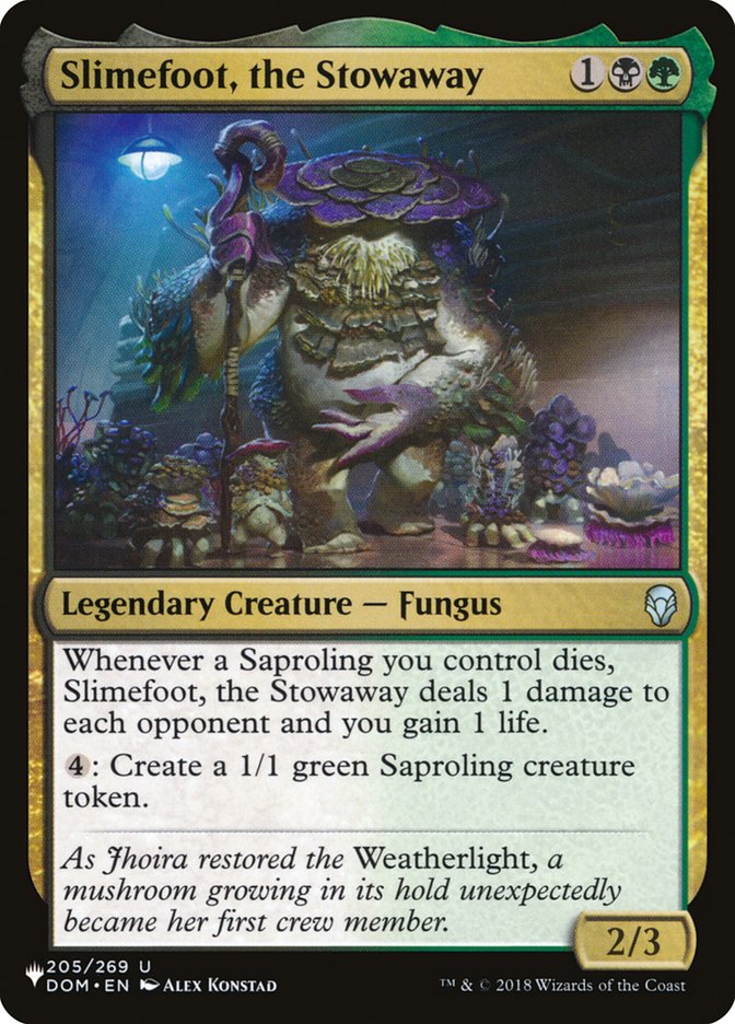 Slimefoot, the Stowaway - The List (PLIST)
