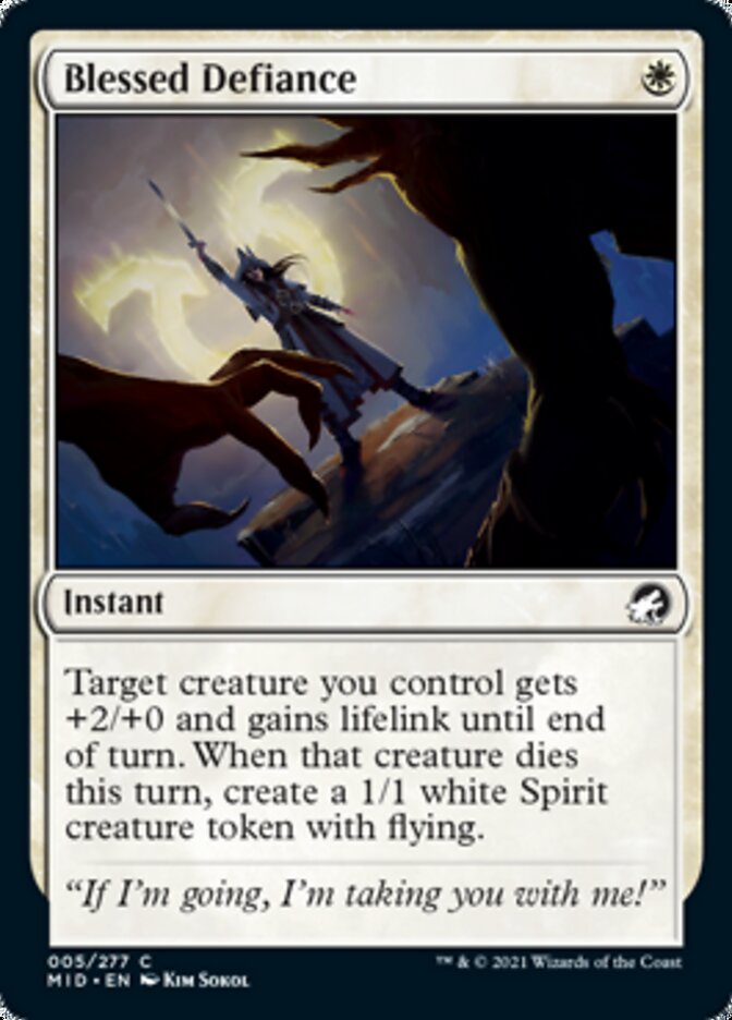 Blessed Defiance - Innistrad: Midnight Hunt (MID)