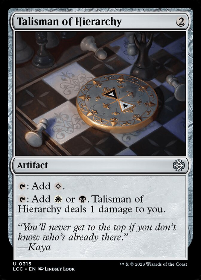 Talisman of Hierarchy - Lost Caverns of Ixalan Commander (LCC)