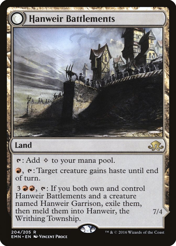 Hanweir Battlements // Hanweir, the Writhing Township - Eldritch Moon (EMN)