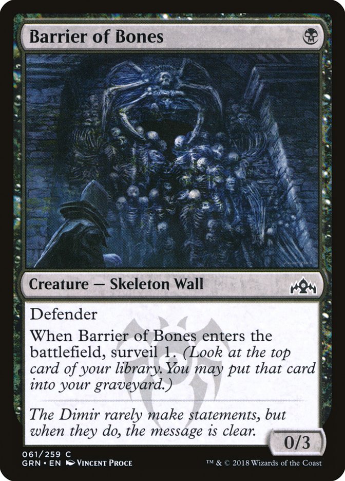 Barrier of Bones - Guilds of Ravnica (GRN)