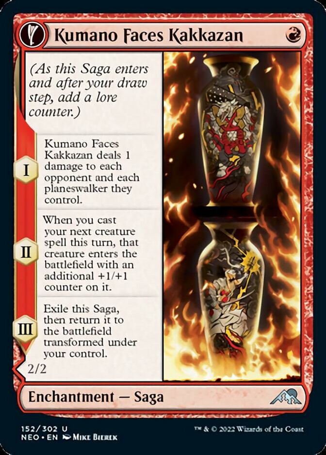 Kumano Faces Kakkazan // Etching of Kumano - Kamigawa: Neon Dynasty (NEO)