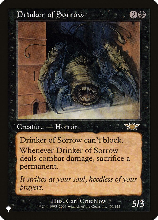 Drinker of Sorrow - The List (PLIST)