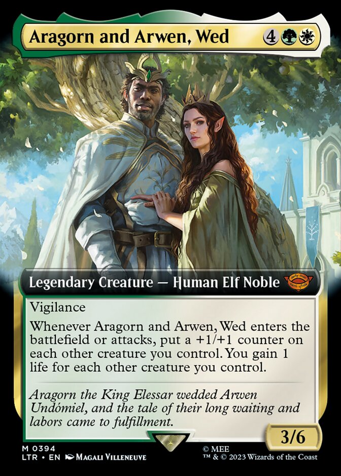 Aragorn and Arwen, Wed - [Foil, Extended Art] The Lord of the Rings: Tales of Middle-earth (LTR)