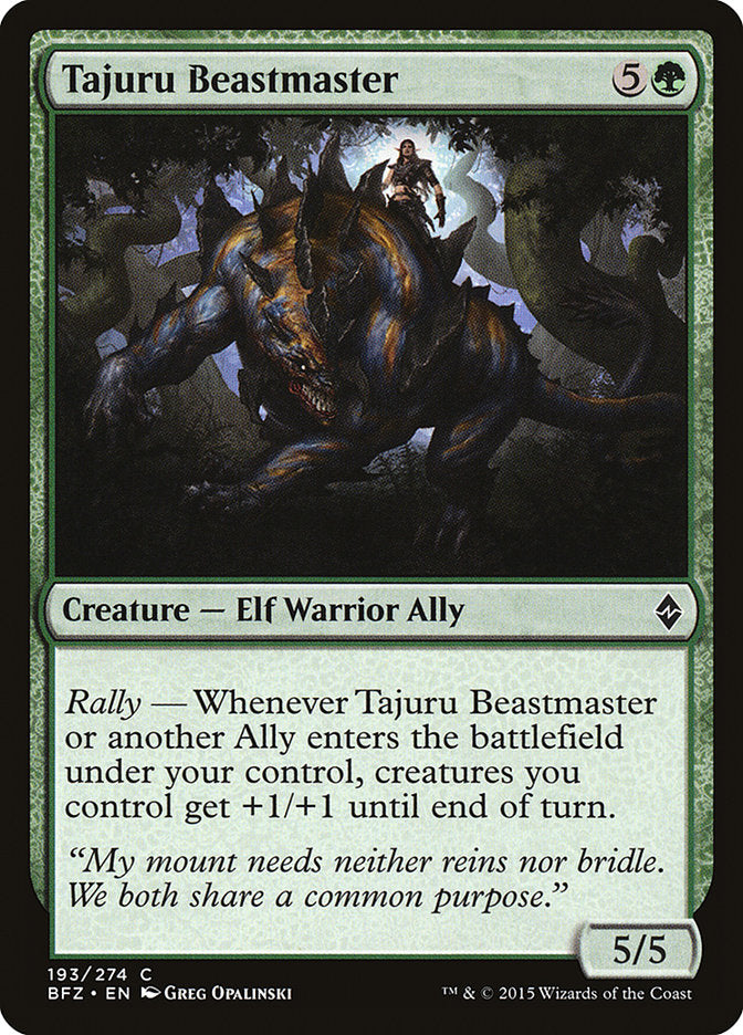 Tajuru Beastmaster - Battle for Zendikar (BFZ)