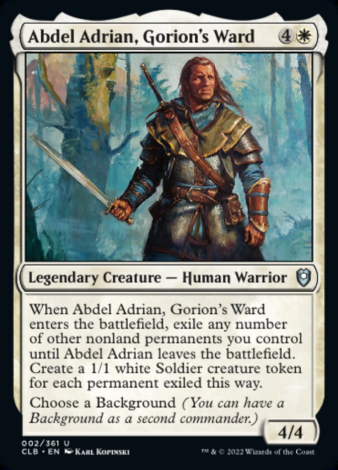 Abdel Adrian, Gorion's Ward - Commander Legends: Battle for Baldur's Gate (CLB)