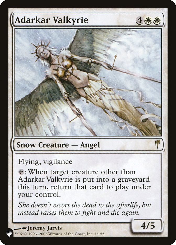 Adarkar Valkyrie - The List (PLIST)