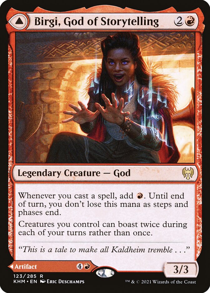 Birgi, God of Storytelling // Harnfel, Horn of Bounty - Kaldheim (KHM)