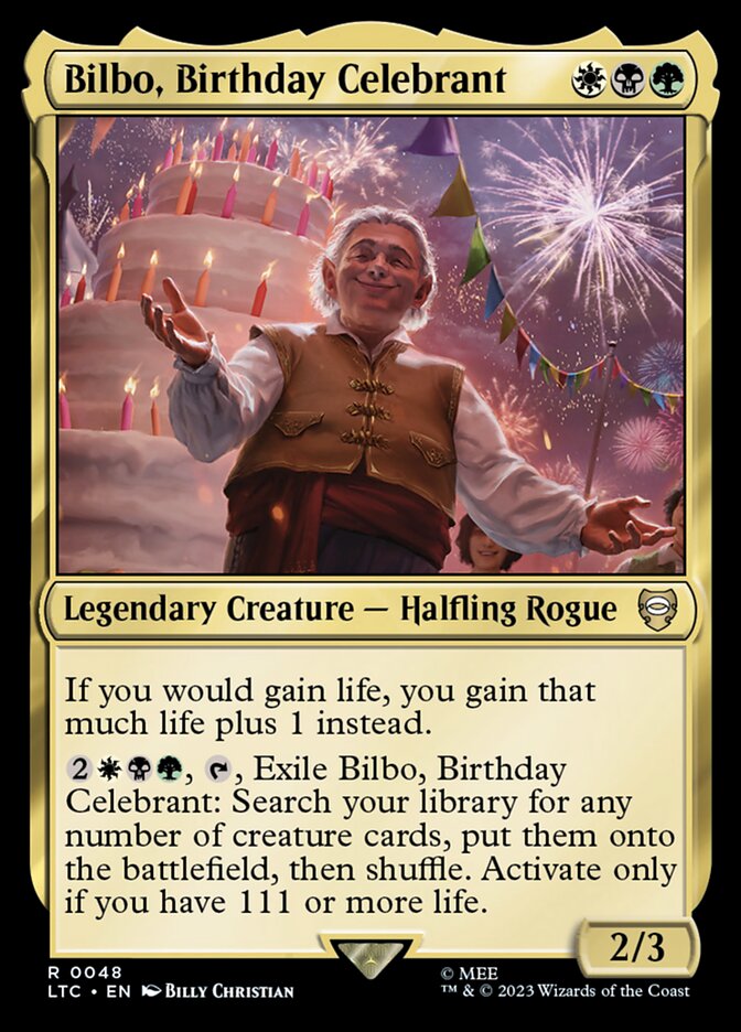 Bilbo, Birthday Celebrant - Tales of Middle-earth Commander (LTC)