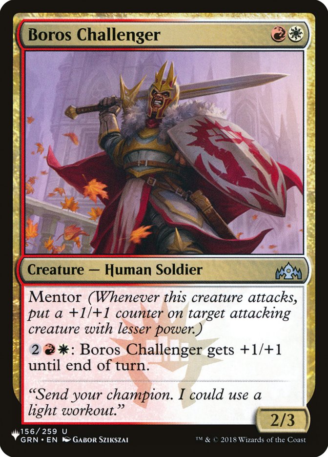 Boros Challenger - The List (PLIST)