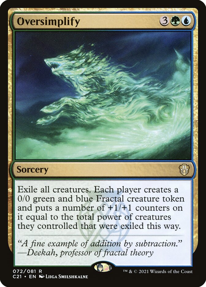 Oversimplify - Commander 2021 (C21)