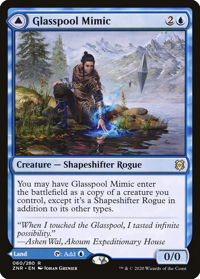 Glasspool Mimic // Glasspool Shore - Zendikar Rising (ZNR)