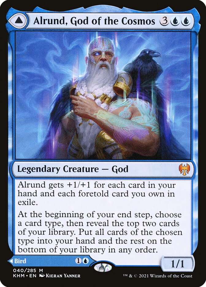 Alrund, God of the Cosmos // Hakka, Whispering Raven - Kaldheim (KHM)