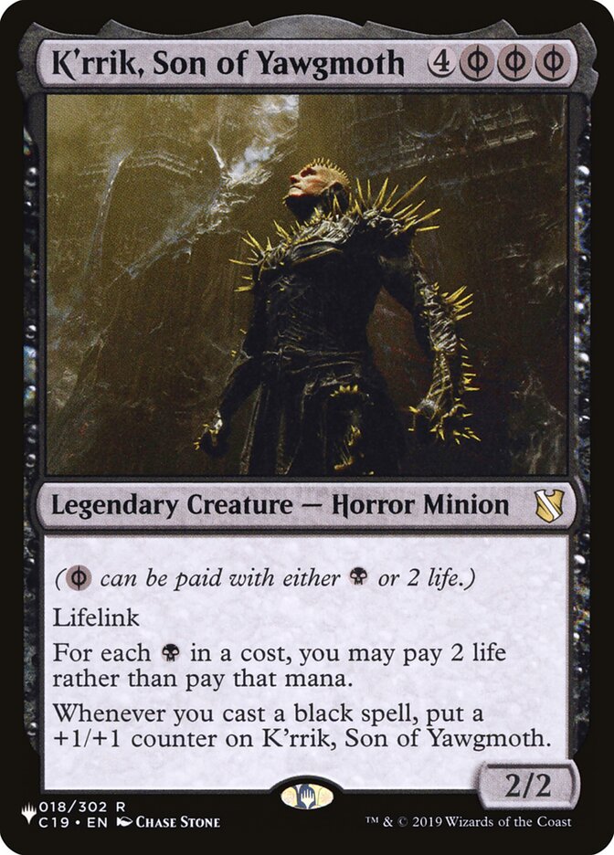 K'rrik, Son of Yawgmoth - The List (PLIST)