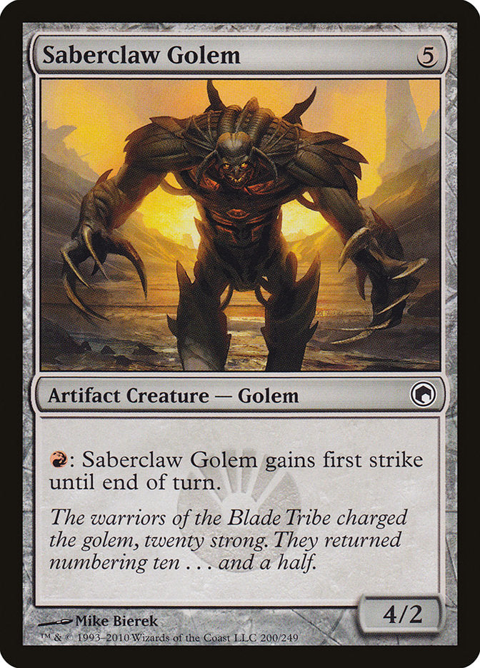 Saberclaw Golem - Scars of Mirrodin (SOM)