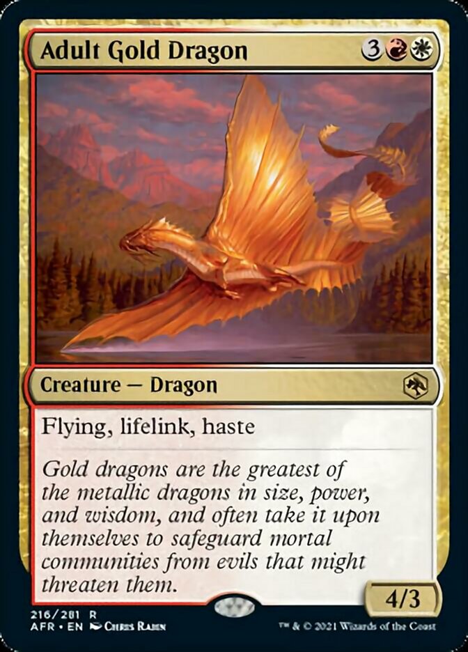 Adult Gold Dragon - Adventures in the Forgotten Realms (AFR)