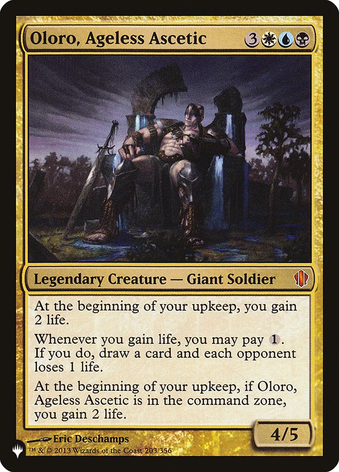 Oloro, Ageless Ascetic - The List (PLIST)