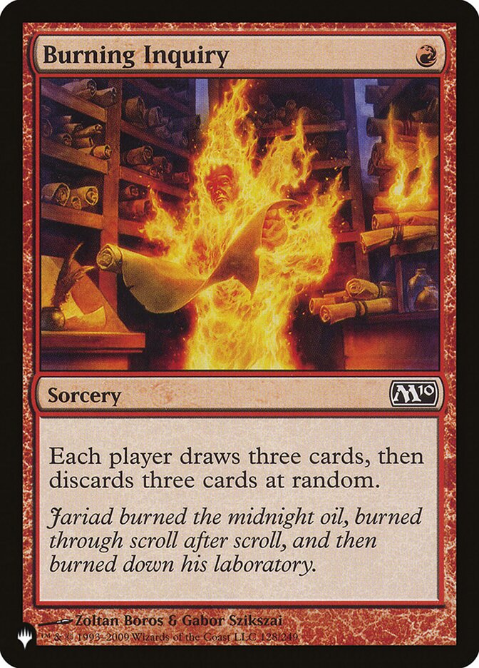 Burning Inquiry - The List (PLIST)