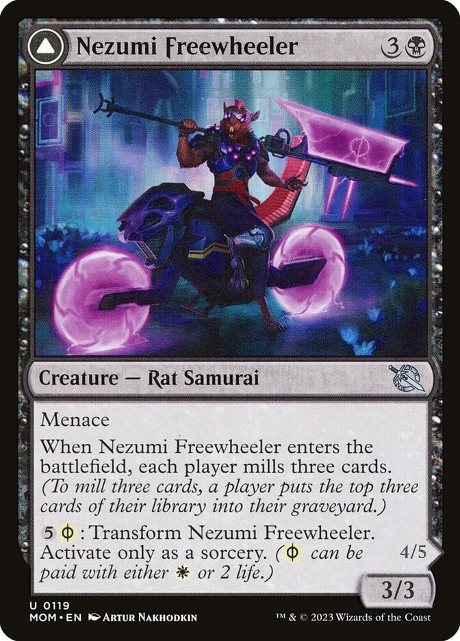 Nezumi Freewheeler // Hideous Fleshwheeler - March of the Machine (MOM)
