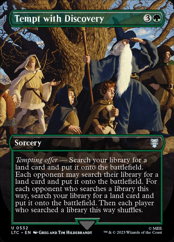 Tempt with Discovery - [Foil, Borderless] Tales of Middle-earth Commander (LTC)