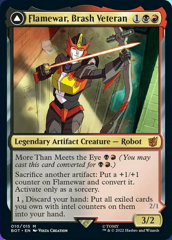 Flamewar, Brash Veteran // Flamewar, Streetwise Operative - Transformers (BOT)
