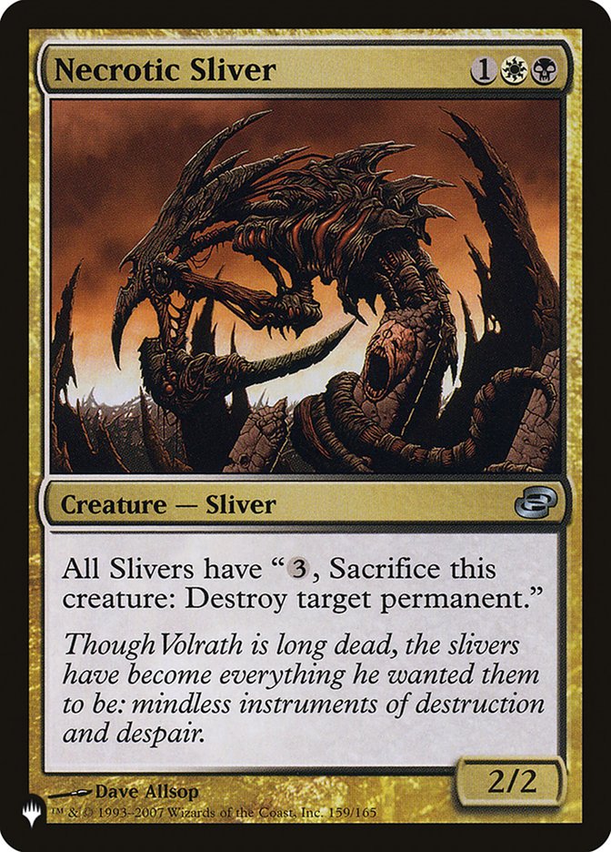 Necrotic Sliver - The List (PLIST)