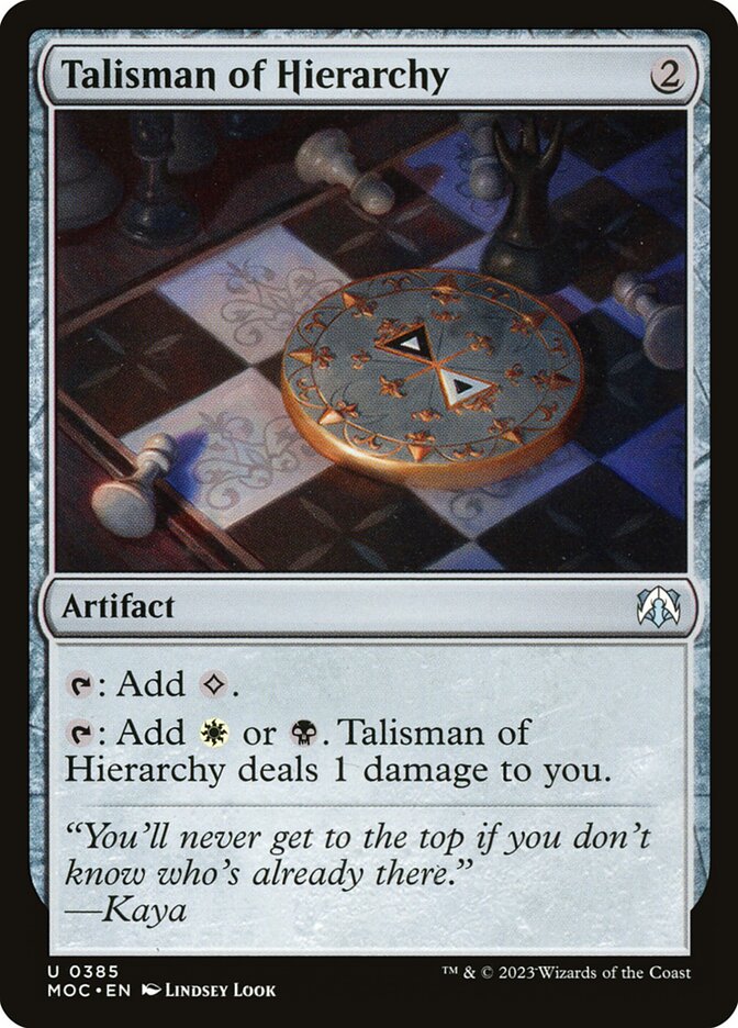 Talisman of Hierarchy - March of the Machine Commander (MOC)