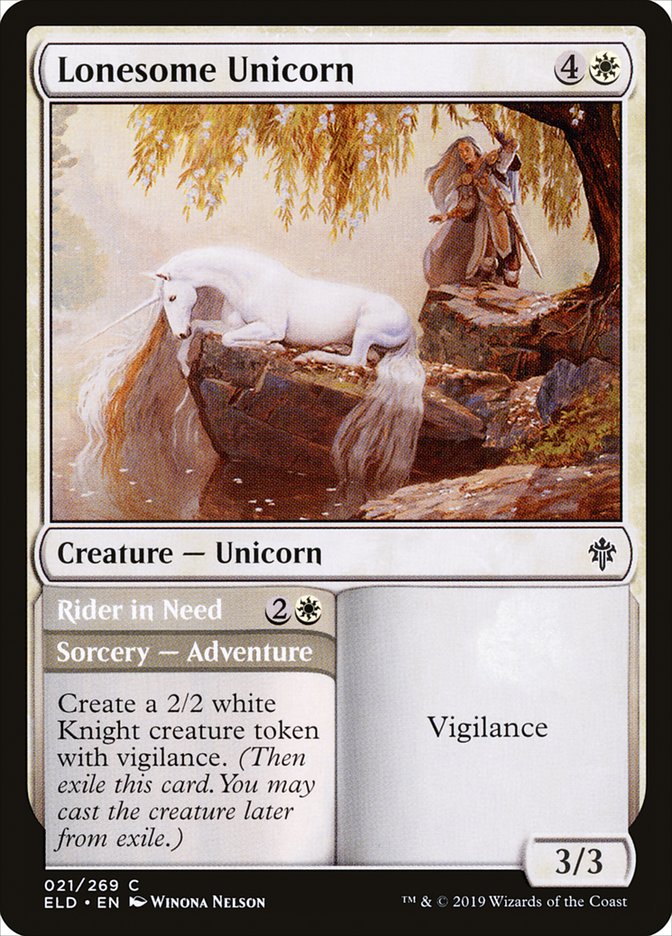 Lonesome Unicorn // Rider in Need - Throne of Eldraine (ELD)