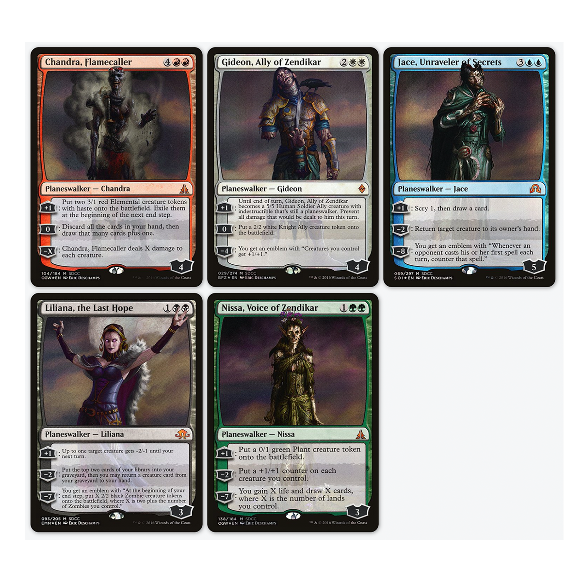 SDCC 2016 EXCLUSIVE Zombie Planeswalker Set