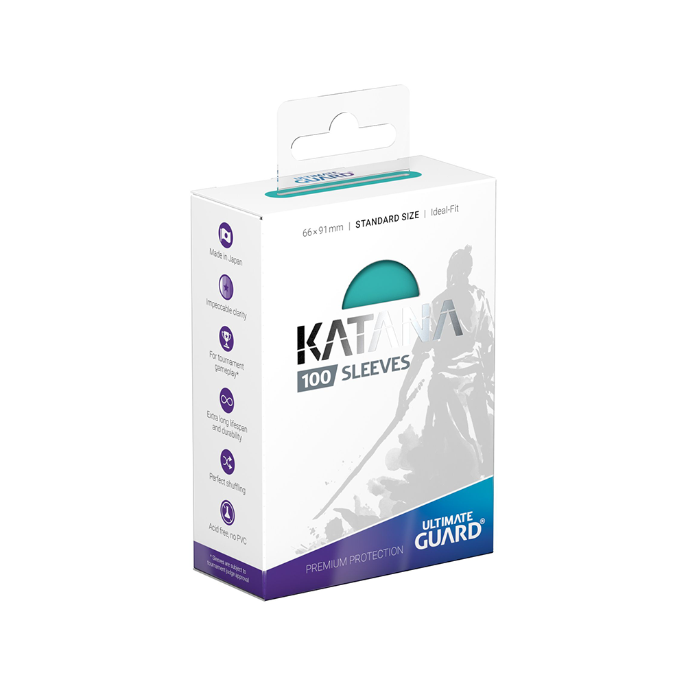 Katana Standard Size Sleeves - Turquoise (100-Pack) - Ultimate Guard Card Sleeves