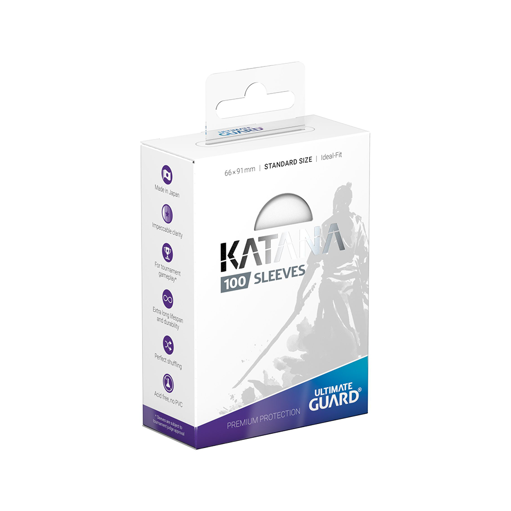 Katana Standard Size Sleeves - White (100-Pack) - Ultimate Guard Card Sleeves