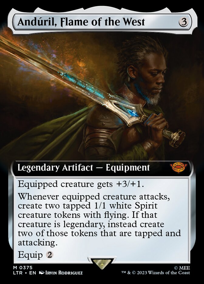 Andúril, Flame of the West - [Foil, Extended Art] The Lord of the Rings: Tales of Middle-earth (LTR)
