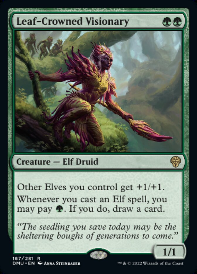 Leaf-Crowned Visionary - Dominaria United (DMU)
