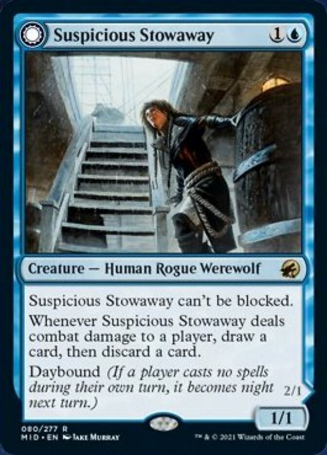Suspicious Stowaway // Seafaring Werewolf - Innistrad: Midnight Hunt (MID)