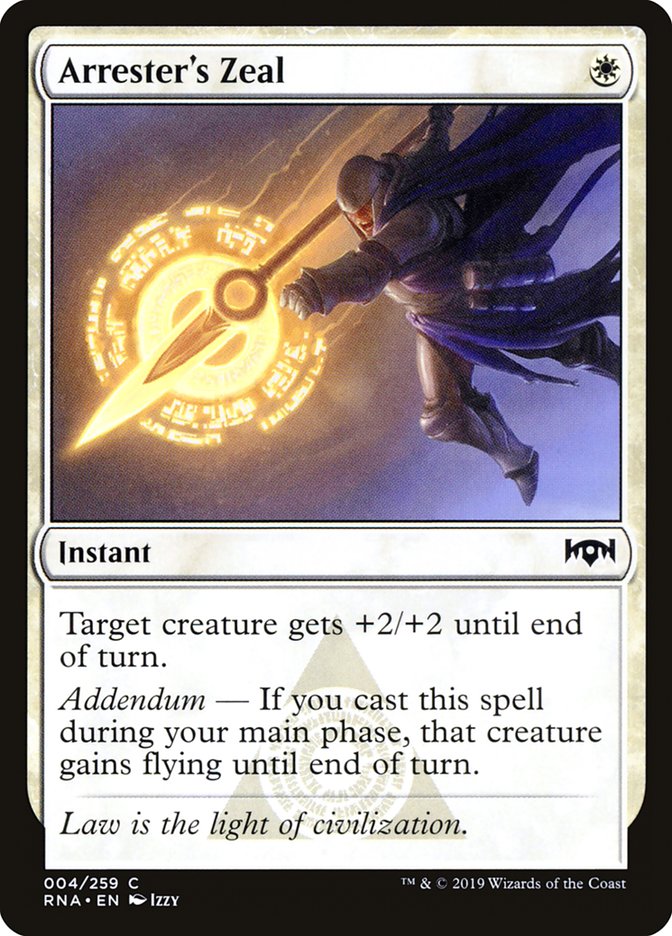 Arrester's Zeal - Ravnica Allegiance (RNA)