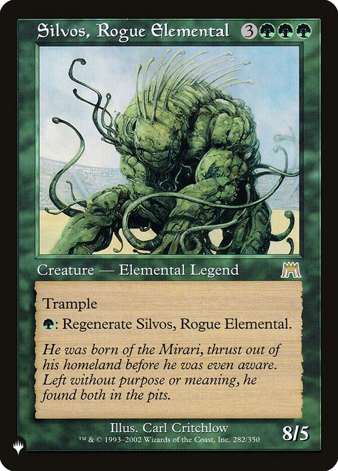 Silvos, Rogue Elemental - The List (PLIST)