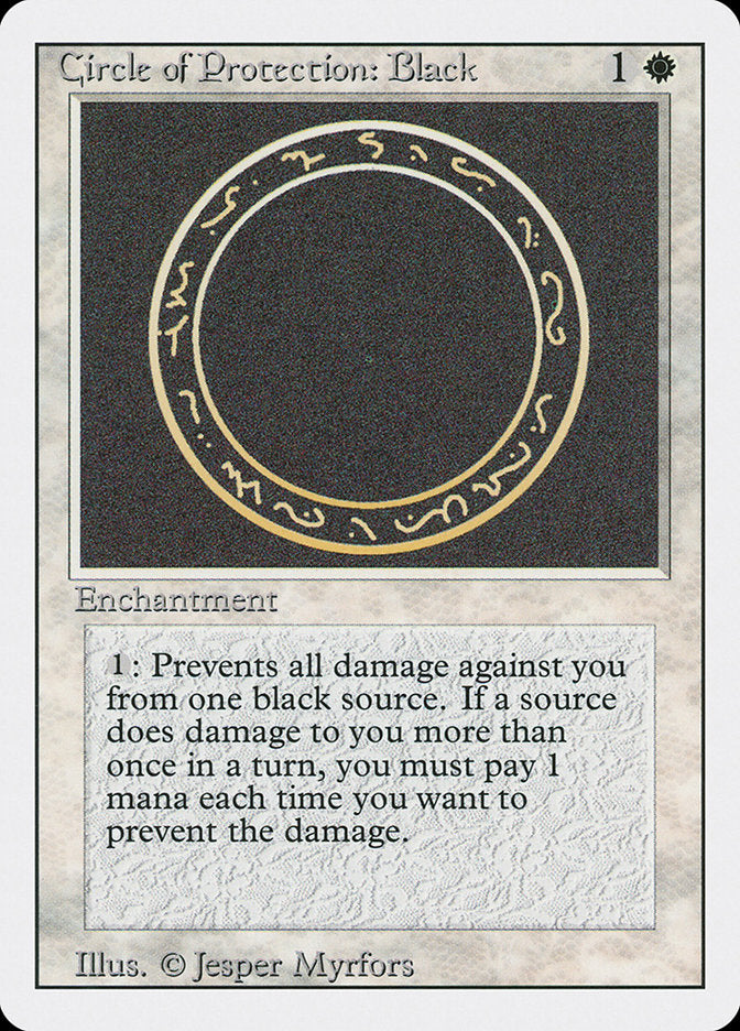 Circle of Protection: Black - Revised Edition (3ED)