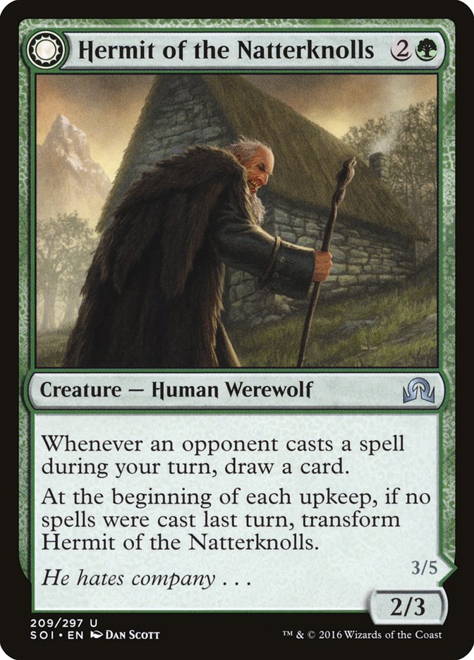 Hermit of the Natterknolls // Lone Wolf of the Natterknolls - Shadows over Innistrad (SOI)