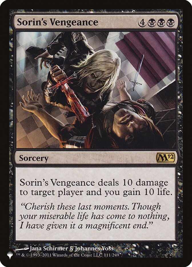 Sorin's Vengeance - The List (PLIST)