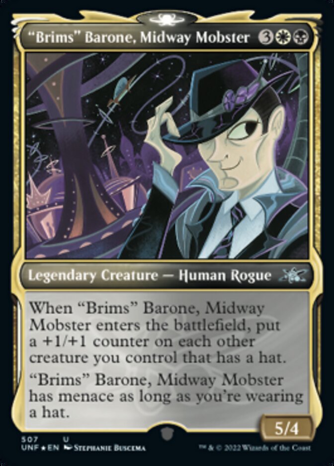 "Brims" Barone, Midway Mobster - [Galaxy Foil, Showcase] Unfinity (UNF)