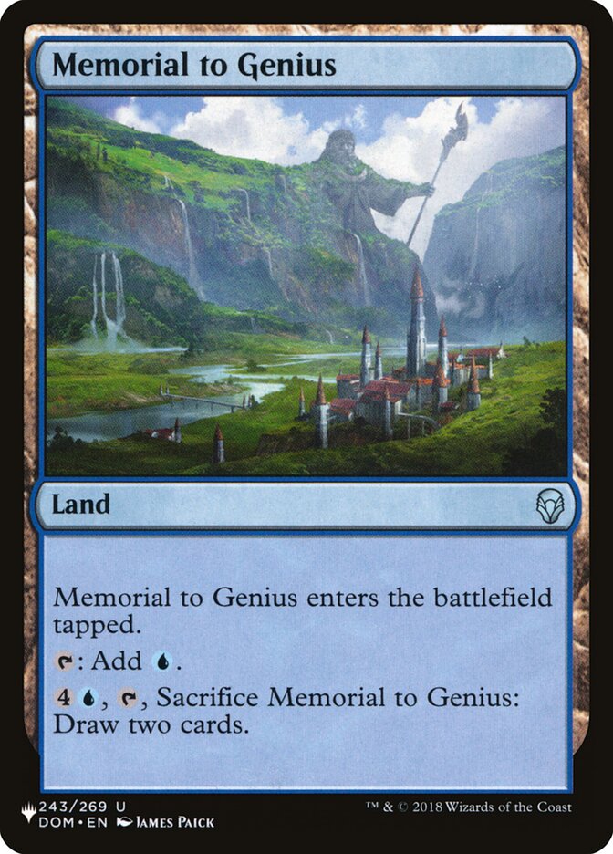 Memorial to Genius - The List (PLIST)