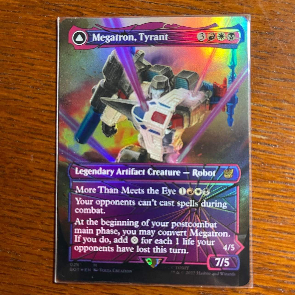 Megatron, Tyrant // Megatron, Destructive Force [Foil, Shattered Gla